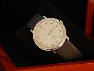 HAMILTON Exklusive Vintage HERRENUHR | Handaufzug | DIAMANTEN | 585er WeissGold