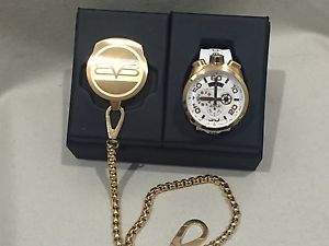 BRAND NEW AUTHENTIC BOMBERG BOLT 68 QUARTZ CHRONO WHITE GOLD RUBBER STRAP WATCH