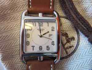 HERMES CAPE COD GM DOUBLE TOUR WATCH WITH DATE