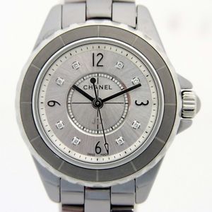 Auth CHANEL J12 Chromatic&SS&Diamond Women's Quartz 138808