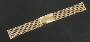 SUPERB HEAVY 38g SOLID 9CT GOLD MENS WATCH BRACELET OR STRAP c1959