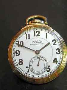 early 1940 Hamilton Railway Special porcelain dial w box