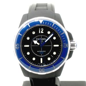 Pre-owned CHANEL H2561 J12 Marine Ceramic Automatic Black Dial Mens Watch, PD