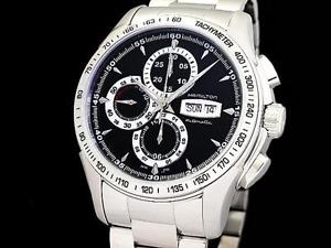 Auth HAMILTON Jazzmaster Load Hamilton Tachymeter SS Auto Men's Watch(O A3199)