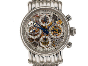 Chronoswiss Opus Skelett Stahl Automatik Chronograph Armband Stahl 38mm