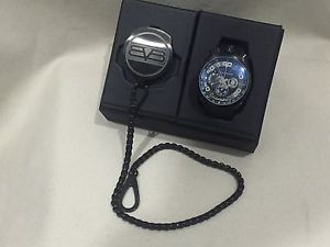 BRAND NEW AUTHENTIC BOMBERG BOLT 68 QUARTZ CHRONO BLACK PVD RUBBER STRAP WATCH