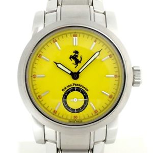 Pre-owned GIRARD PERREGAUX 8030 Ferrari Automatic SS Yellow Dial Mens Watch, PD