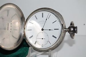 RARE  ANTIQUE  PHILADELPHIA WATCH CO PAULUS  KEY WIND SILVER CASE POCKET WATCH