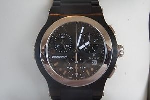 JOUZTAF Men's 6440 Chronograph w/Date Swiss Movement Ceramic Watch