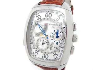 CITIZEN CTR57-0901 SS/Leather belt Men’s Wrist Watches Kanpanora 207 .. Y1372534