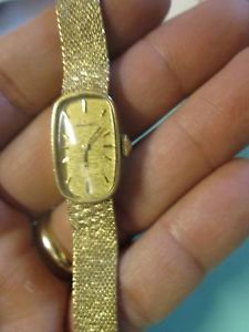 Vintage Hamilton 14K Solid Yellow Gold Quartz Women's Watch