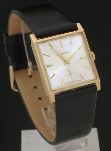 SOLID 9CT GOLD VINTAGE MENS WATCH BY GARRARD THE CROWN JEWELLERS c1979