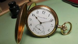 IWC international watch Co poket watch tasca vintage gold 14Kt