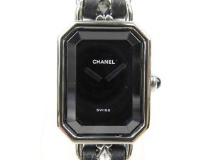 Auth CHANEL Stainless Steel Premiere M Wristwatch H0451 Quartz Women