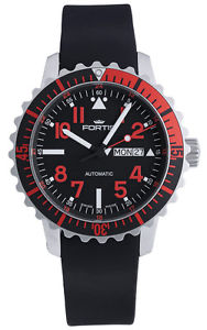 Fortis B-42 Marinemaster Day/Date GMT Automatic Steel Red Mens Watch 670.23.43 K