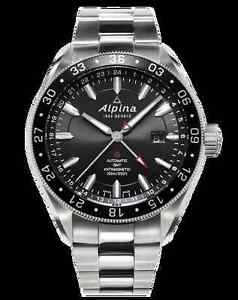 ALPINA ALPINER 4 GMT MEN'S 44MM STEEL BRACELET AUTOMATIC WATCH