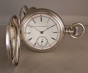 ILLINOIS MONTGOMERY WARD & CO 21j SPECIAL SOLID SILVER HUNTER CASE POCKET WATCH