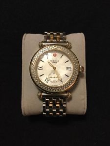 AUTHENTIC MICHELE CABER DIAMOND TWO-TONE WATCH MWW16A000066
