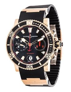 NEW Ulysse Nardin Maxi Marine Diver Chronograph 18kt Gold Watch 8006-102-3A/926