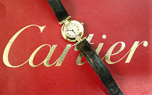 CARTIER SOLID GOLD ORO WATCH UHREN OROLOGIO RONDèE ROUND ORIGINAL CLASSIQUE