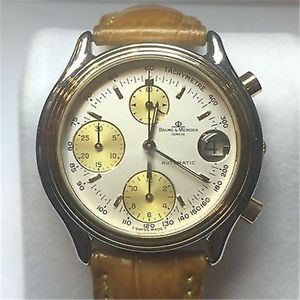 baume e mercier referenza 6103 34 mm cronografo automatico acciao e oro