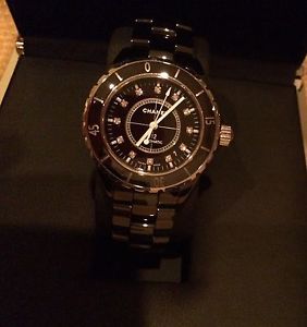 Chanel J12 Automatic 38mm Black Ceramic Black Diamond Dial