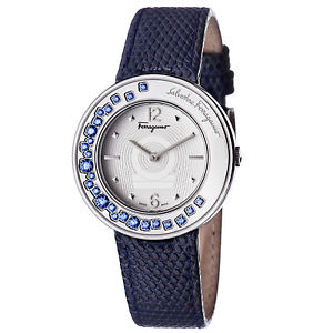 Ferragamo Women's FF5990015 GANCINO SPARKLING Swarovski Stones Leather Watch