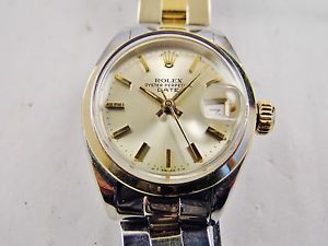 orologio rolex lady date ref. 6719 automatico acciaio e oro