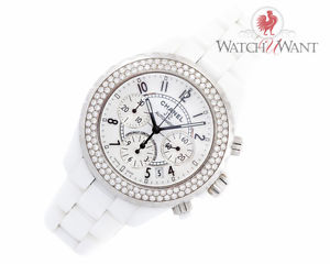 Chanel J12 Automatic Chronograph 41 Ceramic Factory Diamond Bezel 2.2 Carats