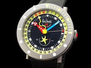 Auth Alain Silberstein Marine 20 MV0302B Titanium Auto Men's Watch(S A48195)