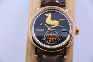 New Beijing Man Wristwatch Flying Horse Gold Dial 18K Gold Case