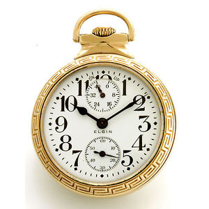 21-Jewel Elgin Railroad Pocket Watch with Up/Down Wind Indicator