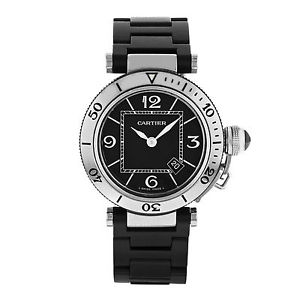 Cartier Pasha W3140003 Inoxidable Acero Y Caucho Reloj De Cuarzo Mujer