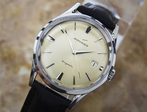 Unique Movado Kingsmatic Subsea Automatic S.Steel Mens 1960s Dress watch L118