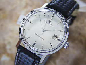 Unique Movado Kingsmatic Automatic Stainless Steel Mens 1960s Dress watch D62