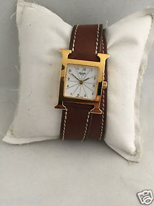 Montre Watch HERMES H plaqué or