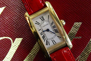 CARTIER TANK AMERICAINE SOLID GOLD ORO REF. 1710 WATCH UHREN OROLOGIO MONTRE