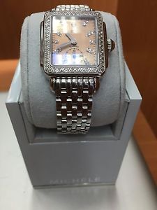 MICHELE DECO METALLIC ROSE GOLD DIAL STAINLESS STEEL18 DIAMONDS MWW06V000079