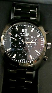 Mens MOVADO DATRON WATCH BLACK FACE BLACK  BAND, STYLE 0606535