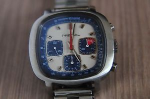 Valjoux 7736 rare tv dial vintage chronograph triple register 1970