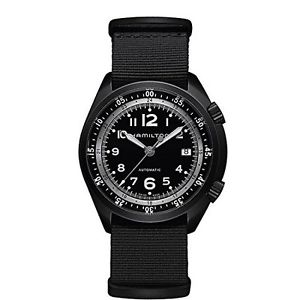 Hamilton H80485835Khaki Aviation Pilot Pioneer Mens Watch - Black Dial Aluminium