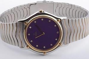 Ebel Classic Sport Wave Diamond 181903 mit Diamanten Herren Stahl Gold Bicolor #