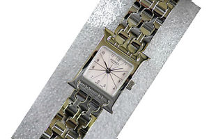 Pre-Owned HERMES H Mini All SS White Dial Women's Quartz Wristwatch HH1.110, MR