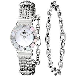 CHARRIOL ST-TROPEZ FEMME 24MM SAPHIR VERRE MONTRE 028SD1.540.552