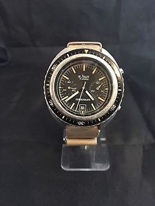 Huge Lejour Chronograph Dive Watch Valjoux 7734