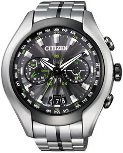 CITIZEN ECO-DRIVE SATELLITE WAVE-AIR MEN'S WATCH TITANIUM SAPPHIRE CC1055-53E