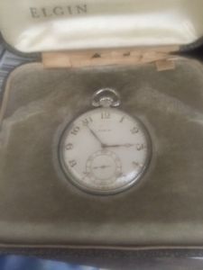 Elgin Pocket Watch 14kt White Gold