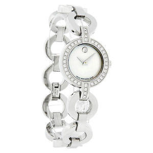 Movado Bela Moda Diamond Ladies Stainless Steel Swiss Quartz Tch 0606265