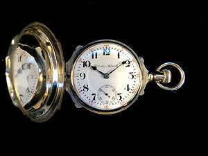 18s 21Jewel Hamilton 941 Hunter Pocket watch* Rare* Box Hinges Silver Case Fine+