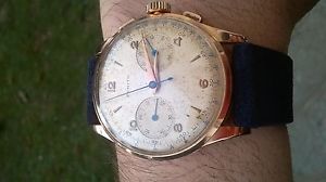 Zenith cronografo cal.156 ruota colonna 38mm oro rosa 18k vintage